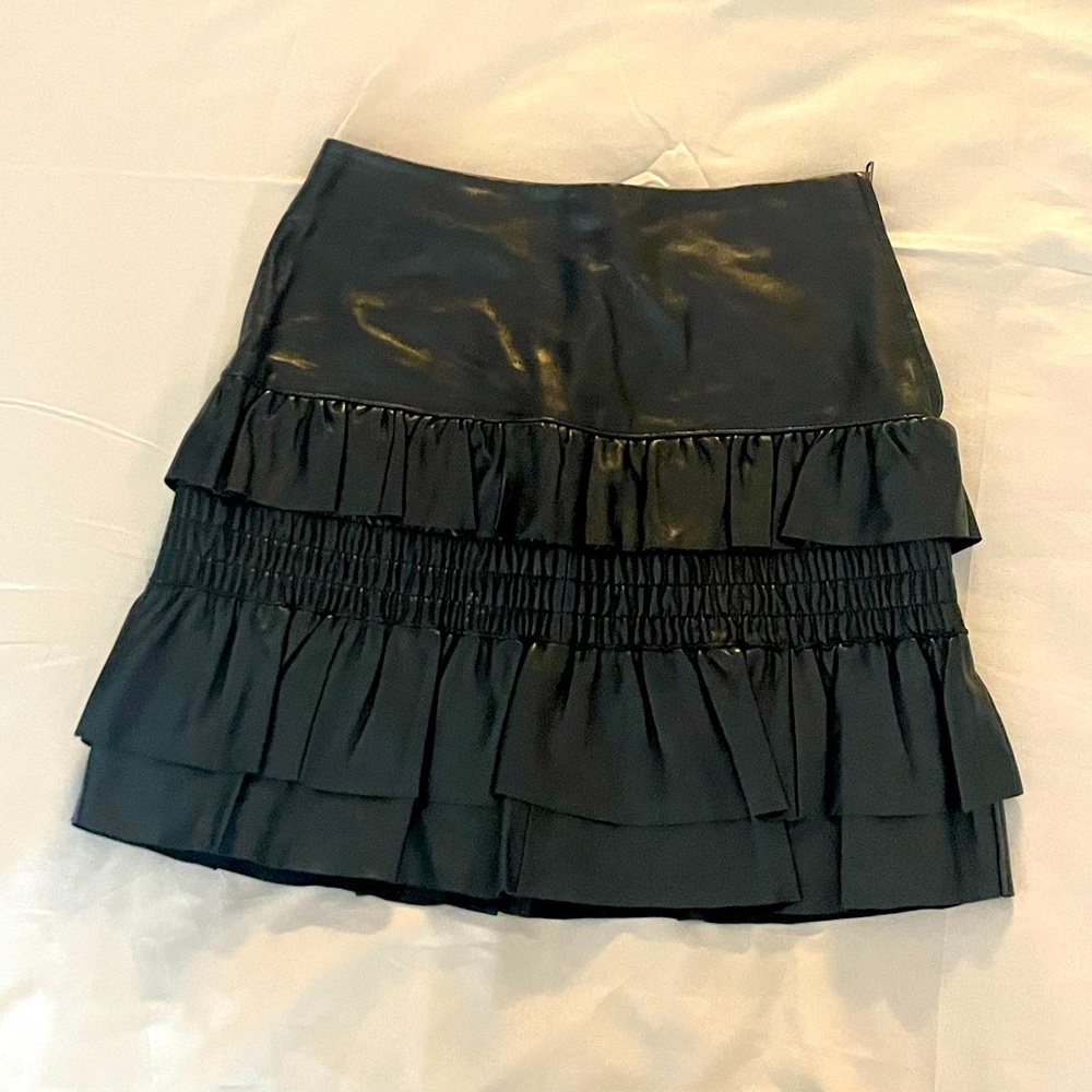 Maje genuine leather skirt xs